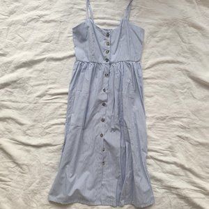 Blue and White Striped Summer Dress